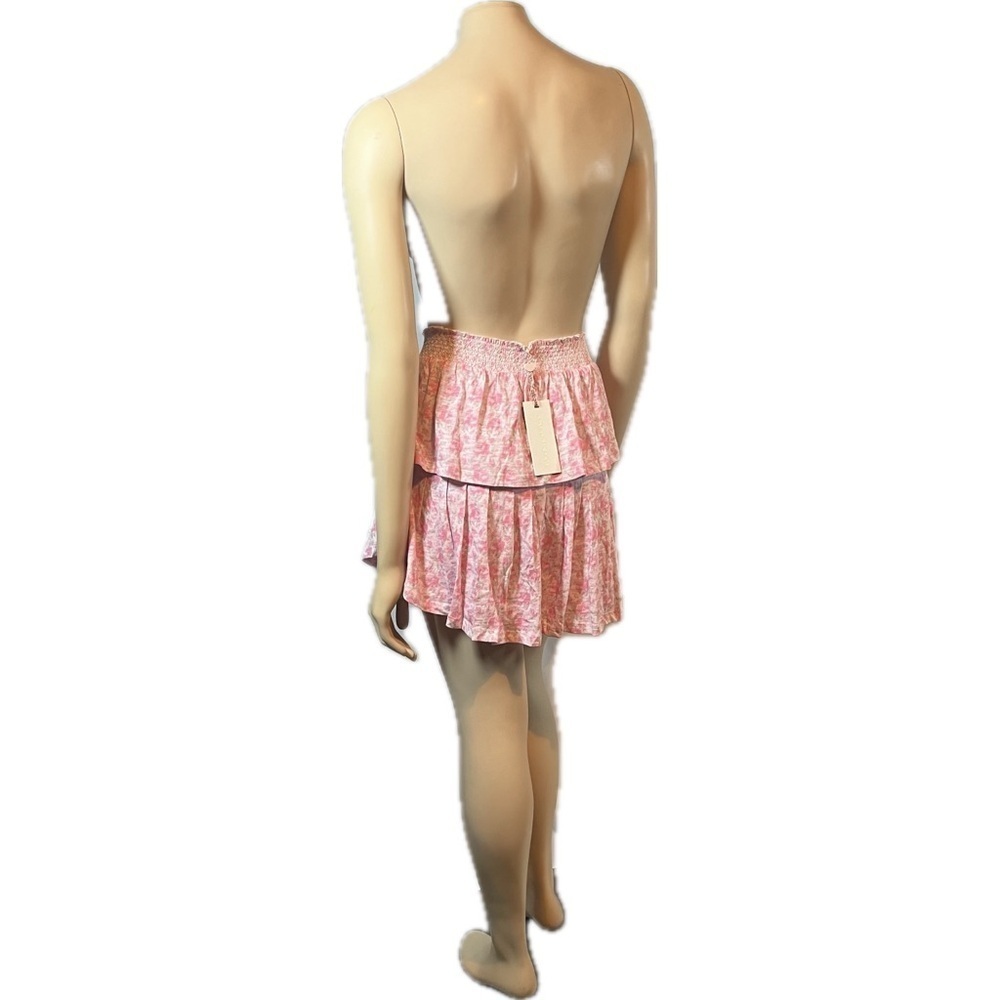 NWT LoveShackFancy Ruffle Mini Skirt Rose Patch - Picture 4 of 13